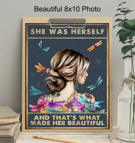 Vista 4 de Arte de pared con citas inspiradoras y positivas y decoración - Regalos de aliento para mujeres, adolescentes, niñas - Carteles con dichos