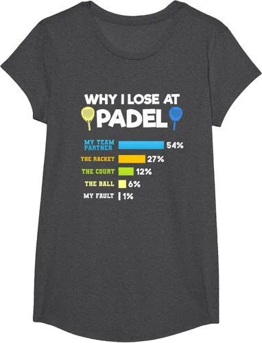 Vista 36 de Camiseta Why I Lose At Padel Answers Not My Fault