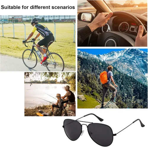 Vista 5 de Classic Aviator Sunglasses Retro Aviator Sunglasses for Women Men UV Blocking