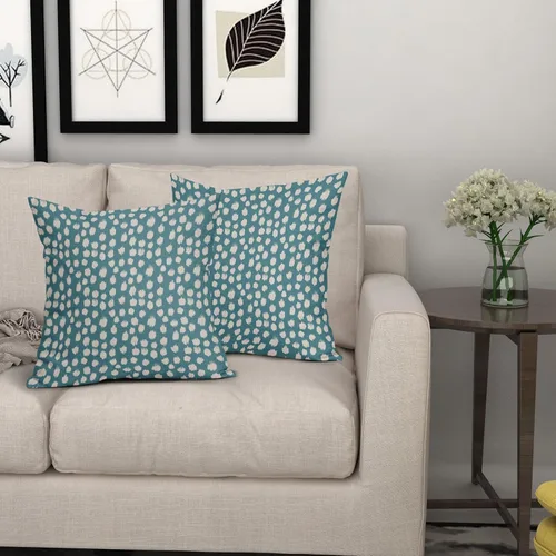 Vista 7 de Sweetshow Juego de 2 fundas de almohada de 16 x 16 pulgadas, diseño bohemio, con diseño de lunares, moderno y moderno, para exteriores, decorativas