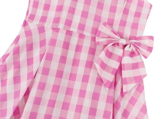 Vista 6 de Benylion Pink Costume Dress for Girls Kids Movie Cosplay Classical Dress Up Outfits Halloween Birthday Party Fancy Dresses