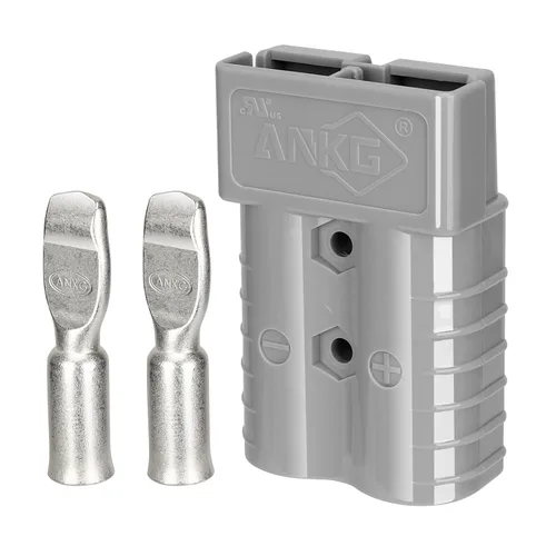 Vista 15 de 2 piezas conector de alimentación de batería de 175 amperios 600 voltios 1/0 AWG (contacto de 1/0AWG, 2 piezas carcasa gris) Kit de conector