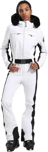 Vista 99 de GSOU SNOW Traje de esquí para mujer, traje de nieve de una pieza, para snowboard, delgado, aislante, impermeable, resistente al viento