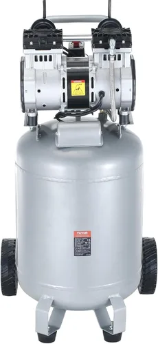 Vista 10 de VEVOR Compresor de aire de 13 galones, 2 HP, 4.6 SCFM a 90 PSI, tanque sin aceite, funcionamiento silencioso de 66 dB, ideal para inflar neumáticos