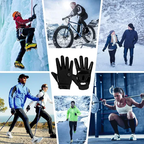 Vista 6 de BIKINGMOREOK - Guantes de ciclismo para bicicleta de montaña, para hombre y mujer, permite el uso de pantallas táctiles, con acolchado de gel