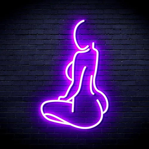 Vista 11 de ADVPRO Señora Back Shape Flex Silicone LED Neon Sign - Azul - st16s32-fnu0267-b