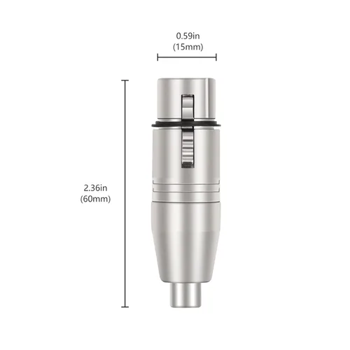 Vista 7 de Paquete de 3 adaptadores RCA hembra a XLR de 3 pines, convertidor de género cambiador de audio, adaptador XLR a RCA para amplificador mezclador