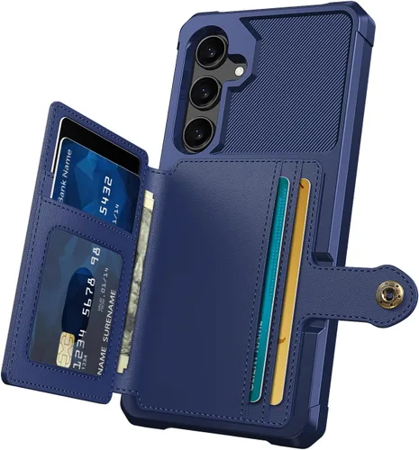 Vista 85 de Funda para Samsung Galaxy S21 Ultra con tarjetero, compatible con soporte magnético para automóvil, resistente a los golpes, resistente, suave, TPU