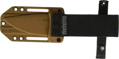 Vista 4 de KA-BAR BK18 Becker Harpoon Cuchillo de hoja fija de 4.562 pulgadas Punto de caída 1095 Cro-Van Hoja de tierra oscura plana Mango Ultramid Tierra