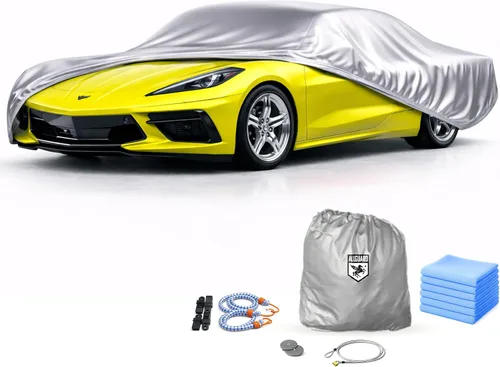 Vista 29 de Chevrolet Corvette - Funda de coche para C1 (1953-1957), resistente a los arañazos, cubierta de automóvil para interiores, material ultra suave