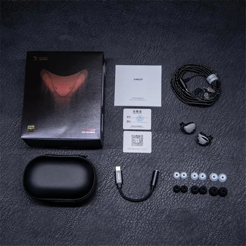 Vista 9 de Linsoul SIMGOT EG280 1DD+1 Planar HiFi IEM y auriculares con cable