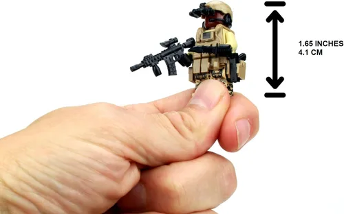 Vista 2 de Battle Brick Minifigura personalizada de soldado de las fuerzas especiales afroamericanas Accesorios fabricados en los Estados Unidos Minifig