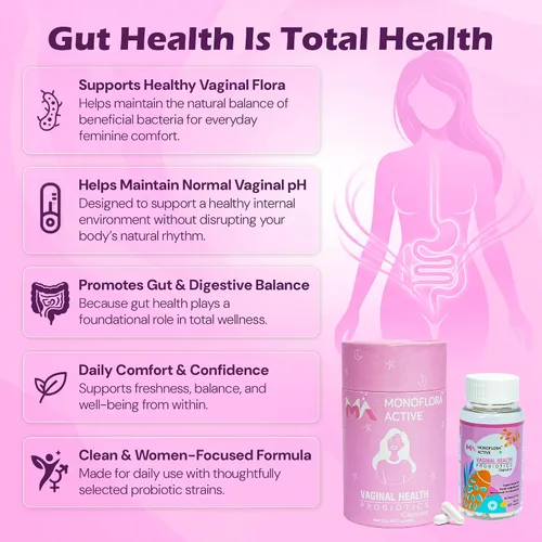 Vista 6 de Probióticos para mujeres, cápsulas probióticas vaginales con Lactobacillus y prebióticos que apoyan el equilibrio del pH vaginal, flora saludable