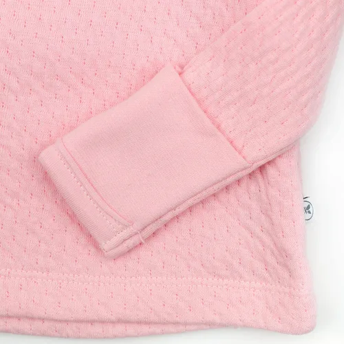 Vista 2 de HonestBaby Baby Side Snap Matelasse Mini acolchado acogedor 100% algodón orgánico Top