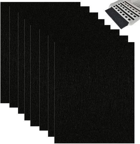 Vista 8 de Paquete de 8 filtros de carbón para caja de arena para gatos Van Ness, filtros de olor de carbono de repuesto de 4.4 x 6.5 pulgadas para filtro
