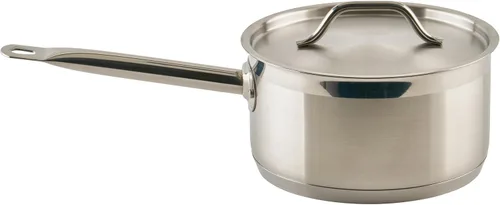 Vista 13 de Winco Cacerola de acero inoxidable resistente con tapa, 2 cuartos