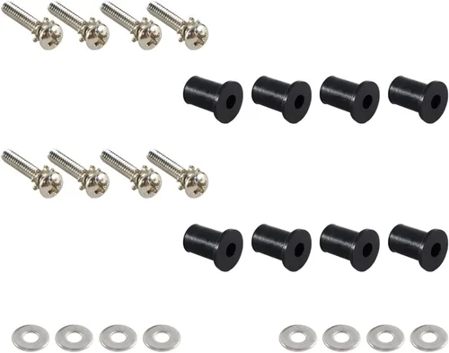 Vista 4 de Kit de tuercas de acero inoxidable y goma para faros delanteros para Harley Davidson