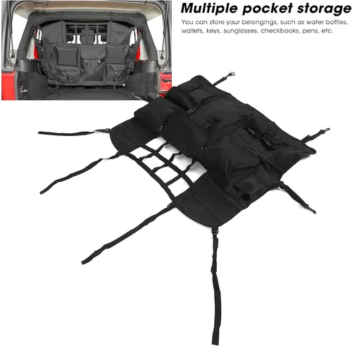 Vista 5 de Bolso multi negro del almacenamiento del asiento de coche del bolsillo, accesorio del coche del organizador del asiento trasero del automóvil