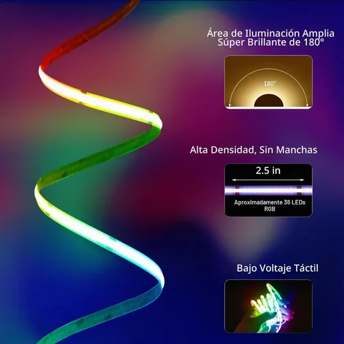 Vista 3 de la MAZORCA elegante IC de las luces de tira de los 20FT LED, color 24V que cambia las luces LED del RGB for Bedroom with RF Remote Smart App