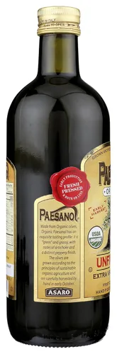 Vista 6 de Aceite de oliva Paesano extra virgen, sin filtrar, 34 onzas.