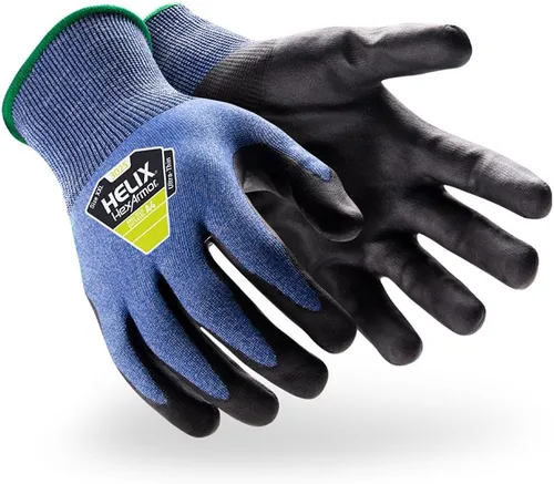 Vista 13 de HexArmor Guantes de trabajo de punto de palma de poliuretano con protección contra impactos resistentes a cortes Helix® Core 3012 3012
