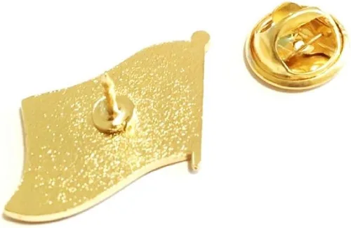 Vista 2 de Insignia de solapa de una bandera Pin de solapa patriótico del mundo ondeando internacional