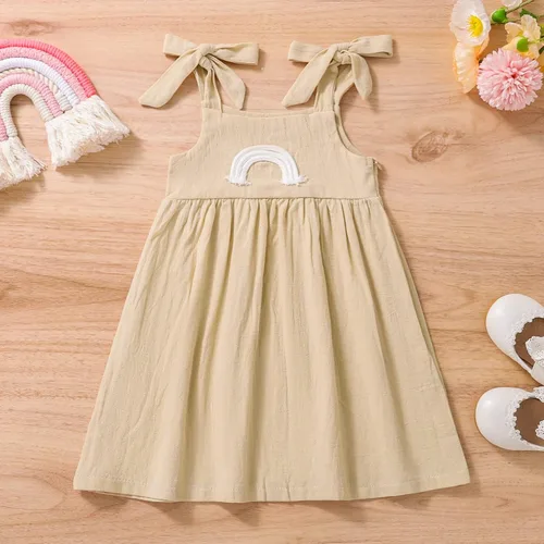Vista 2 de Conjunto de ropa de verano de 2 piezas, ropa de bebé niña, vestidos de verano florales sin mangas con volantes