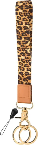 Vista 14 de Llavero de pulsera para mujeres y hombres, soporte para llavero, cordón de muñeca para llaves Animal