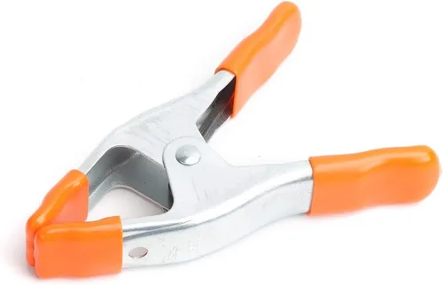 Vista 3 de Adjustable Clamp Co Jorgensen 3202-HT Abrazadera de resorte de 2 pulgadas con mango y punta, plata/naranja