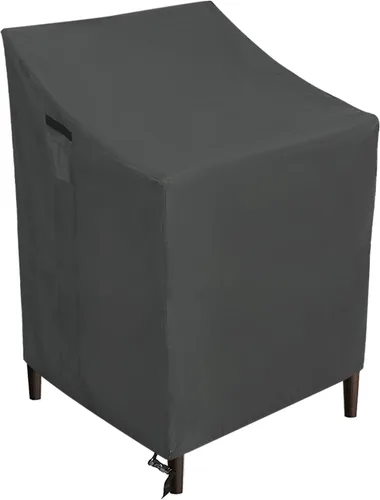 Vista 10 de ABCCANOPY Funda para silla de patio, apilable, impermeable, para exteriores, duradera, resistente a los rayos UV, de poliéster, funda para muebles
