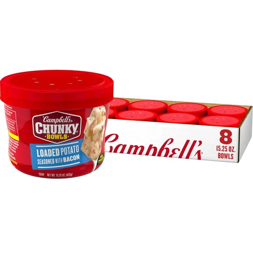 Vista 10 de Campbell's Chunky Sopa de papa al horno con bistec y queso, lata de 18.8 onzas