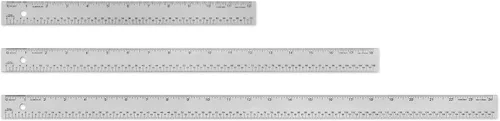 Vista 5 de Alumicolor 4241-1 Regla Pica-Point Graph de 18" Plata