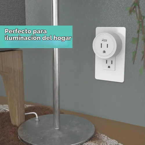 Vista 4 de KMC - Enchufe inteligente mini, paquete de 4, tomas de corriente Wi-Fi para hogar inteligente, control remoto de luces y dispositivos desde