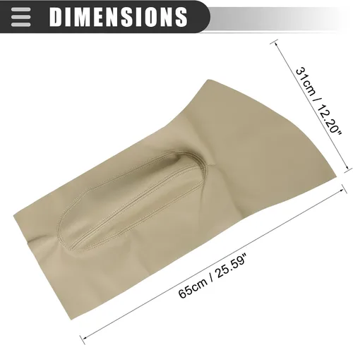 Vista 3 de Motoforti Cubierta para reposabrazos de panel de puerta de automóvil, para Volkswagen Beetle 1998-2010, cuero de microfibra, 1 par, beige