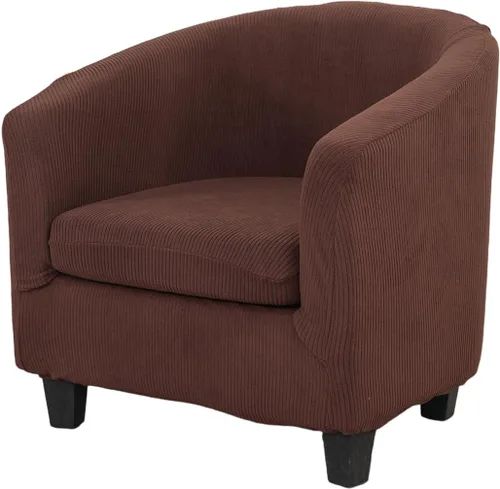 Vista 41 de NILUOH - Funda para silla de club de 2 piezas, funda elástica para silla de bañera redonda, fundas para silla de barril, fundas antideslizantes