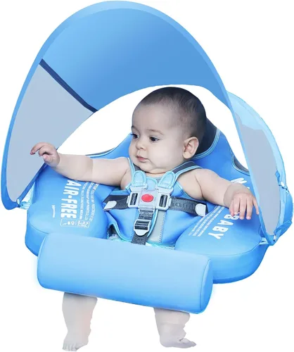Vista 11 de Mambobaby Flotador con toldo mejorado no inflable para bebé, flotador inteligente de Mambo para natación, flotador de natación para bebé, flotador