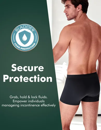 Vista 5 de AIRCUTE Calzoncillos tipo bóxer absorbentes para hombre, para incontinencia de orina, con apertura frontal a prueba de fugas, paquete de 3