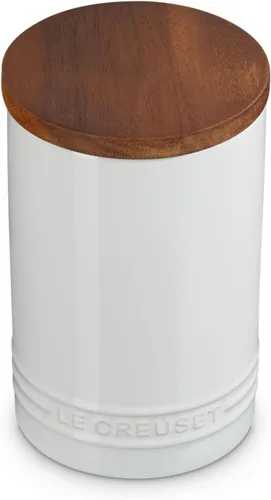 Vista 25 de Le Creuset Signature Salero y Recipiente de Almacenamiento con Tapa de Madera, 26 oz., Cerise