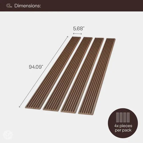 Vista 6 de WVH Tambour - Paneles de pared con efecto de madera estriada en zigzag laminado de nogal Paneles de pared 3D para decoración de interiores