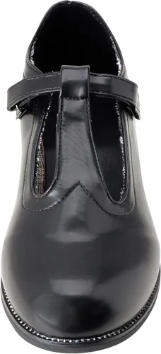 Vista 3 de bebe Zapatos planos para niña de cuero sintético Mary Jane, zapatos de uniforme escolar para niñas, zapatos casuales para niñas (5-7 niños grandes)