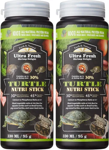 Vista 9 de Ultra Fresh - Palillo Nutritivo para Tortugas, Gamba Silvestre, Comida Acuática Enriquecida con Calcio y Vitamina D con Probióticos para Tortugas