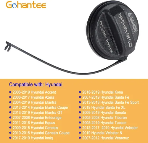Vista 3 de Gohantee 31010-3L600 310103L600 - Tapa de gasolina para depósito de combustible, compatible con Hyundai-Accent Azera Elantra Elantra GT Entourage