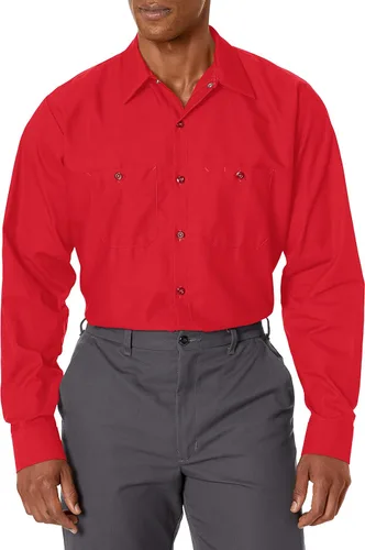 Vista 5 de Red Kap - Camisa de trabajo industrial de manga larga para hombre