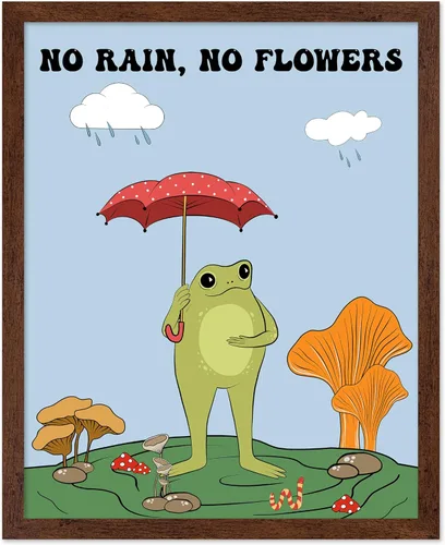 Vista 33 de Poster Master All That Is Meant To Be Poster - Retro Frog on Mushroom Print - Meditation Art - Motivational Design - Preppy Print - Trendy Decor