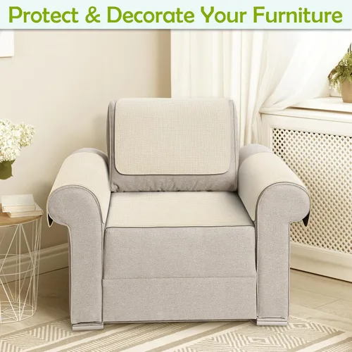 Vista 2 de Fundas para brazos de sofá, fundas para brazos de sofá, funda impermeable para reposabrazos de sofá, sillón, sofá de dos plazas, funda