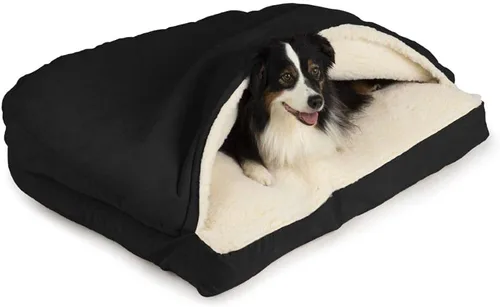 Vista 15 de Snoozer Pet Products Cama de lujo para perros estilo cueva rectangular con microserraje, pequeña, antracita