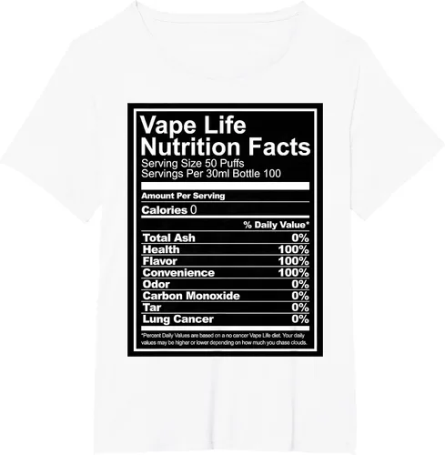 Vista 18 de Información nutricional de Vape Life - Camiseta Vaping - Camiseta Vaper Tee