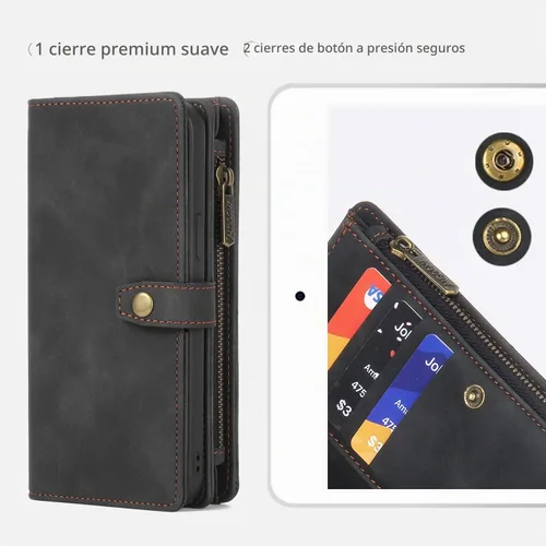 Vista 7 de TwoHead - Funda tipo cartera para Samsung Galaxy S22, 11 tarjeteros, color negro Sueño Negro