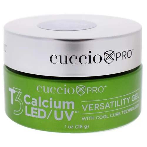 Vista 2 de Cuccio Pro T3 Gel de versatilidad Cool Cure LED/UV, gel autonivelante con calcio, increíblemente flexible, fuerte adherencia, acabado de alto