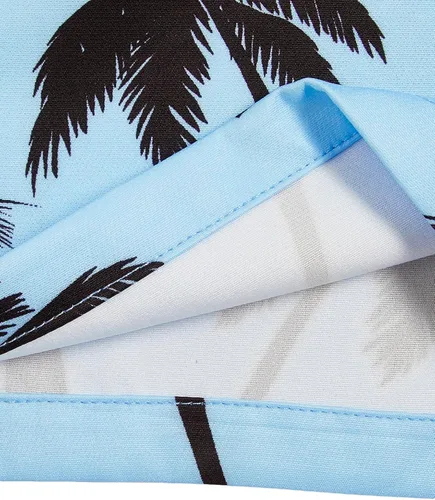 Vista 61 de GORGLITTER Conjunto de 2 piezas de camiseta gráfica de manga corta para hombre, estampado hawaiano con cordón y pantalones cortos